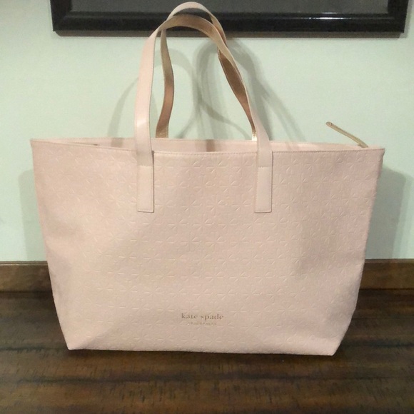 kate spade Handbags - Kate Spade Light Pink Embossed Tote NWOT